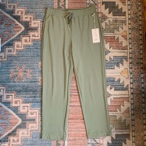 Joie Tapered Leg Light Olive Green Elastic Drawstring Pant!